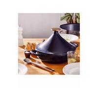 NORI Tajine en fonte Emaillée BEKA Ronde Noir D28 cm