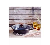 NORI Wok fonte traditionnelle avec couvercle et baguettes BEKA D30