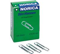 NORICA 2225 Trombones à bouts ronds - 32 mm lisses, galvanisés, 100 pièces
