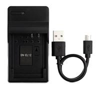 Norifon EN-EL12 USB Chargeur pour Nikon Coolpix AW130, AW100, AW120, AW110, S6200, S6300, S8100, S8200, S9100, S9300, S9500, S9900 Caméra et Plus