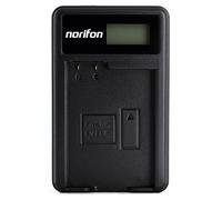 Norifon EN-EL15 LCD USB Chargeur pour Nikon 1 V1, D500, D600, D610, D7000, D7100, D7200, D750, D800, D800E, D810, D810A Caméra et Plus