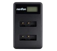 Norifon NP-BX1 Double Canal LCD USB Chargeur pour Sony HDR-GWP88 | Compatible avec Sony Cyber-shot DSC-RX100, DSC-RX100 II, DSC-RX100 III, DSC-HX90V, DSC-WX350, DSC-WX500, HDR-AS15 et Plus