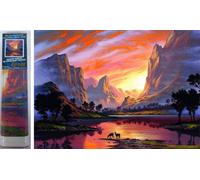 Norimpex Peinture au diamant Vallée de montagne 30x40cm