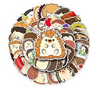 Norinoya Lot de 50 autocollants en forme de hérisson mignons pour scrapbooking, collection, cadeau d'anniversaire, ordinateur portable, skateboard, bouteilles d'eau