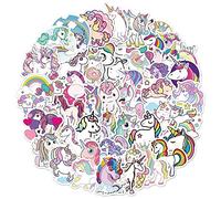 Norinoya Lot de 50 autocollants licorne pour enfants, scrapbooking, tampon, cadeaux de fête, décorations d'anniversaire, fournitures pour filles et enfants (licorne)