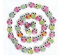 Norinoya Lot de 50 boutons en forme de chouette pour tricot, artisanat, cardigan, projets faits à la main pour enfants, loisirs créatifs, couture, mercerie, fournitures en tissu (chouette)