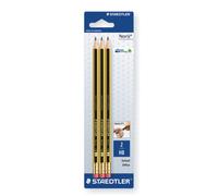 Noris® 122 Crayon avec pointe de gomme Carte blister avec 3 crayons HB avec pointe de gomme
