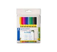 Staedtler Feutres fins Noris Writing Pen 307 C10 – 10 couleurs – boîtier 97% plastique recyclé