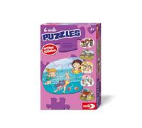 Noris 6 Premiers Puzzles - Activités, Puzzle Amusant pour Les Enfants à partir de 2 Ans, pièces Extra Grandes, scènes Quotidiennes telles Que la Lecture, la pâtisserie et Le vélo, Ensemble de Puzzles