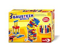 Noris 606012165 Premier Jeu - 3 Jeux de Blocs de Construction colorés, à partir de 3 Ans