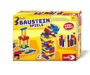 Noris 606012165 Premier Jeu - 3 Jeux de Blocs de Construction colorés, à partir de 3 Ans