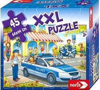 Noris 606031792 - Puzzle géant XXL en Balade avec la Police - avec 45 pièces (Taille Totale : 64 x 44 cm) - pour Enfants à partir de 3 Ans