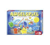 Noris 606041894 - Jeu de pêche - Jeu pour Enfants passionnant avec Figurines de Poisson en Plastique coloré et 2 pièces de pêche en Bois, à partir de 2 Ans