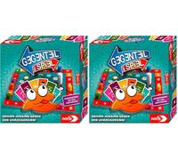 noris 606062080 - Jeu contraire (Jeu de société à partir de 10 Ans) - Combinable avec Le Jeu de Cartes - Jeu de Concentration Fou pour Enfants et Adultes pour 3 à 6 Joueurs (Lot de 2)