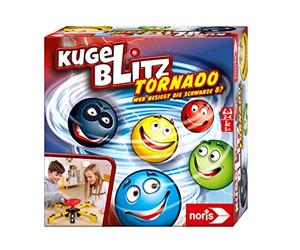 noris 606064680 Tornado Flash Boule - Jeu pour Enfants à partir de 5 Ans - Jeu de réaction chargé d'action pour Toute la Famille - pour 2 à 4 Joueurs - Noir