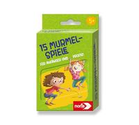 Noris 606092105-15 Jeu de Billes pour Enfants à partir de 5 Ans - Lot de 21 Billes colorées, Instructions de Jeu et Sac en Tissu dans Une boîte métallique - Jouet d'extérieur pour débutants et Petits