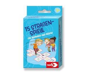 Noris 606092106-15 - Jeu de Rue avec Craie pour Enfants à partir de 5 Ans - Ensemble de craies colorées et Instructions de Jeu dans Une boîte métallique - Jouet d'extérieur pour débutants et Petits