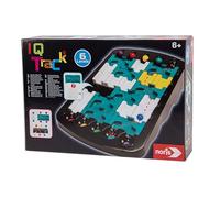 Noris 606134747 - Jeu IQ Track (Jeu de logique à partir de 6 Ans) - Challenge de Piste à Billes raffiné pour 1 Personne avec 6 Niveaux de difficulté avec Solutions, Jeu de réflexion pour Enfants et
