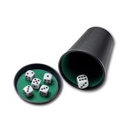 Noris 606152776 Lot de 6 gobelets à dés, Polyvalents, pour Joueurs à partir de 3 Ans, Verts