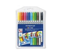 Noris club Pochette 12 feutres coloriage double pointe 1 mm / 3 mm assortis