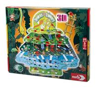 Noris Snakes & Ladders Jungle Jeu d'échelle 3D à 4 Niveaux, échelles à Monter, Tubes comme Pistes à Billes, Jeu de dés pour Enfants, Jeu de Billes à partir de 4 Ans
