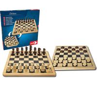 Noris 606104577 Deluxe Kit Echecs et Dames à partir de 6 Ans