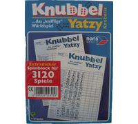 Noris Spiele Yatzy bloc de jeu ; 606194305