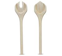 Noritake Ensemble de couverts à salade en bois Hamac, 30,5 x 7,4 cm, couleur crème