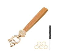 Norkmdi Bling Porte-clés de voiture en forme de griffe de chat avec anneau en D, ajustement universel, marron, Style6