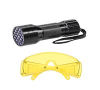 Norkmdi Outil de détection de fuite de climatiseur de voiture, kit de détection de fuite d'huile UV AC avec lampe de poche, lunettes de protection, détecteur de fuite CA automobile, universel pour SUV