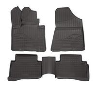 NORM LINERS 3D Tapis de Sol en Caoutchouc TPE pour Hyundai Tuscon 2016-2021, sur Mesure, Bord Haut, Noir, Antidérapant, Toutes Saisons, sans Odeur