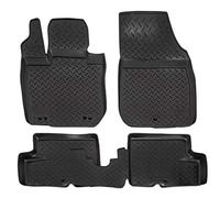 NORM LINERS 3D Tapis de Sol en Caoutchouc TPE pour Nissan Terrano 2WD 2011-2017, sur Mesure, Bord Haut, Noir, Antidérapant, Toutes Saisons, sans Odeur
