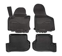 NORM LINERS 3D Tapis de Sol en Caoutchouc TPE pour Skoda Octavia 2 2004-2013, sur Mesure, Bord Haut, Noir, Antidérapant, Toutes Saisons, sans Odeur