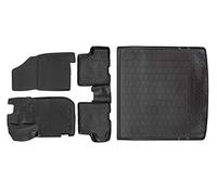 NORM LINERS Ensemble de Tapis de Sol et Tapis de Coffre pour Dacia Duster 4WD 2017-2023, Noir, Antidérapant, Bord Haut