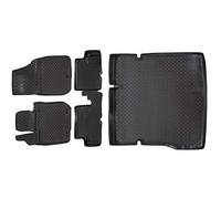 NORM LINERS Ensemble de Tapis de Sol et Tapis de Coffre pour Nissan Terrano Depuis 2014 / Duster 2WD 2011-2017, Noir, Antidérapant, Bord Haut