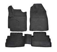 Norm Liners | Tapis De Sol en Caoutchouc TPE Toutes Saisones pour Kona 2017-2023 (Non Compatible pour eKona), 4pcs, Bord Haut, Noir, Antidérapant