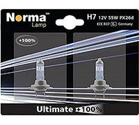 Norma 213607-202 H7 Lampe de phare double blister Ultimate halogène avec 100% 12 V 55 W PX26d