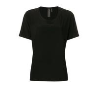 Norma Kamali, Femme, Tops, Noir, Taille: 38 FR Pull Noir Manches Courtes Polyester