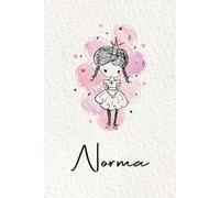 Norma: Personalized notebook with name Norma | Birthday gift for women, girl, daughter, sister, mom ... | Little girl princess | 110 lined pages journal, small size 6x9 inches