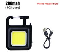 Normal 200Mah 2PCS Mini lampe de poche LED aste par USB, lampes de travail, IPtage, étanche, porte-clés, lanterne, camping en plein air, randonnée, 1000lm ""Nipseyteko