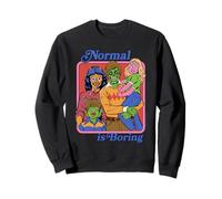 Normal is Boring Monsters Sarcastic Retro Funny Adult Humor Sweatshirt