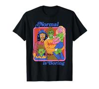 Normal is Boring Monsters Sarcastic Retro Funny Adult Humor T-Shirt