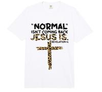 Normal is Not Coming Back Jesus is Leopard Comfort Colors Adult Heavyweight T-Shirt