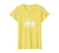 Normal Isn't Coming Back Jésus is - Christian Faith T-Shirt, Femme, Citron, XS