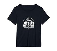Normal Isn't Coming Back Jésus is - Christian Faith T-Shirt, Femme Grandes Tailles, Noir, 5X
