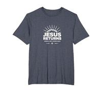 Normal Isn't Coming Back Jésus is - Christian Faith T-Shirt, Homme Grandes Tailles, Bleu Chiné, 4X Tall