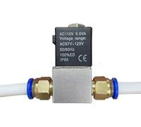 Normalement Fermé 1/4 électrovanne DC 12v 24v Position Pneumatique Bobine Alliage Électrique Interne AC 110v 220v pour Air Eau Huile, 6mm, AC 220V