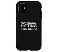 Normaliser Hitting The Curb Bad Driver Funny Meme Gen Z Joke Coque pour iPhone 11
