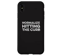 Normaliser Hitting The Curb Bad Driver Funny Meme Gen Z Joke Coque pour iPhone XS Max