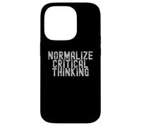 Normalize Critical Thinking Libertarian Apparel Coque pour iPhone 14 Pro